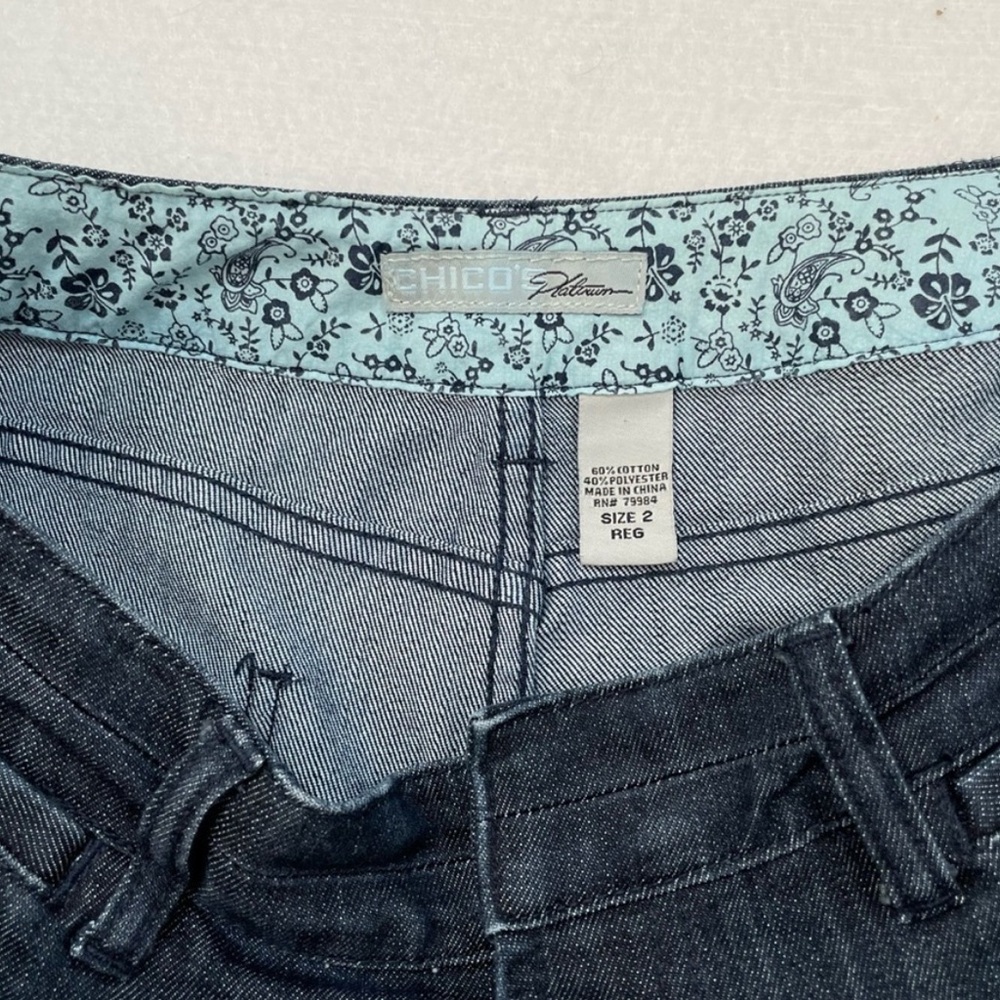 CHICO’S Platinum Denim 2 Melissa RG Trouser wide leg jeans - Picture 14 of 16